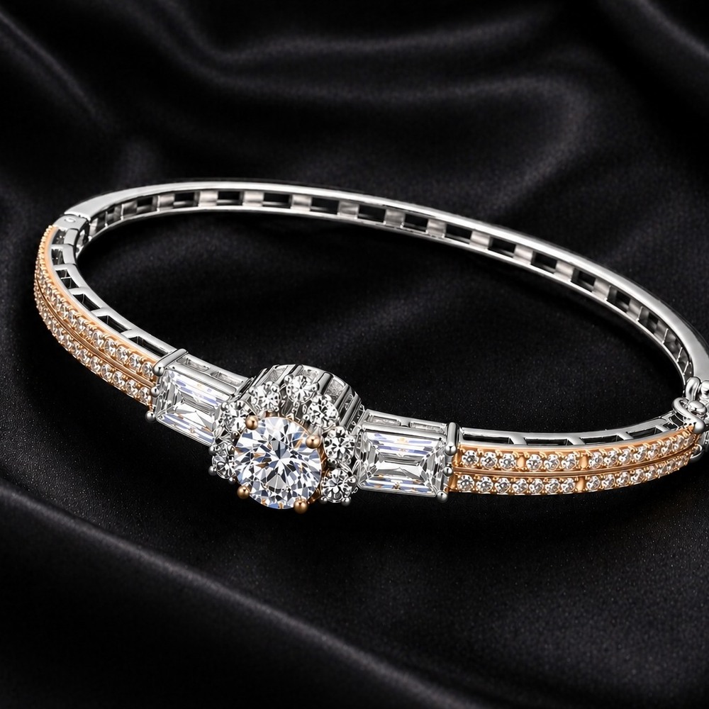 Close up of the premium plated finish on a Venaya bracelet